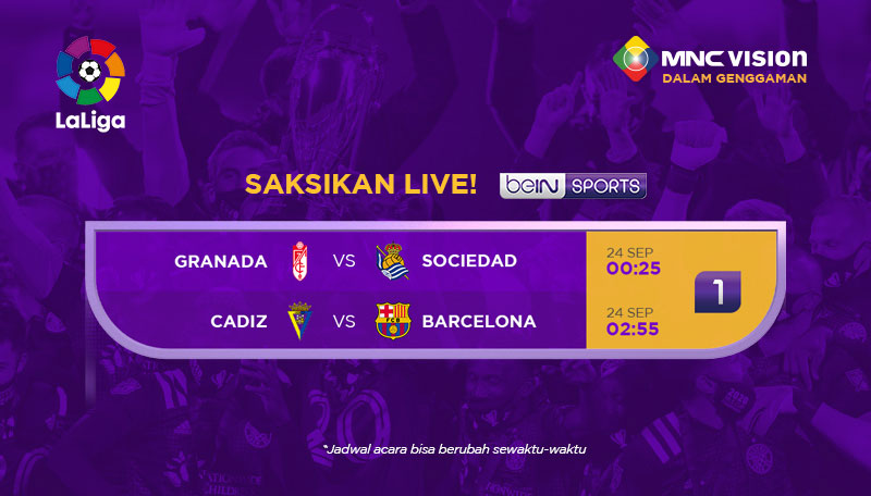 Jadwal La Liga Spanyol, 24 September 2021